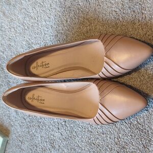 Dusty rose pointed heels